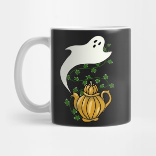 Pumpkin Teapot and Ghost Mug